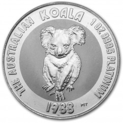 1 oz Platinum KOALA 1988 $100 bu