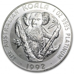 PM 1/4 oz PLATINUM KOALA 1996 bu $25