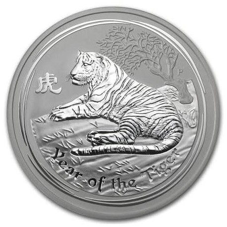 5 oz silver LUNAR TIGER 2010