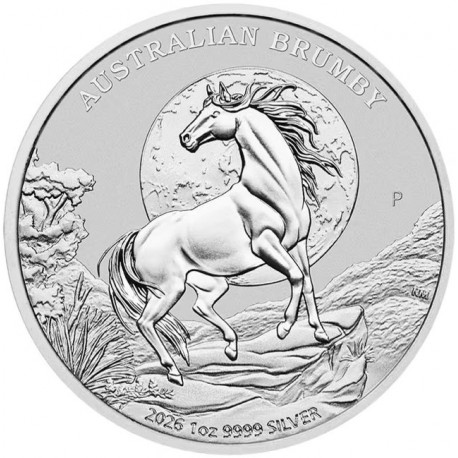 1 oz silver Australian BRUMBY HORSE 2025 $1 bu 