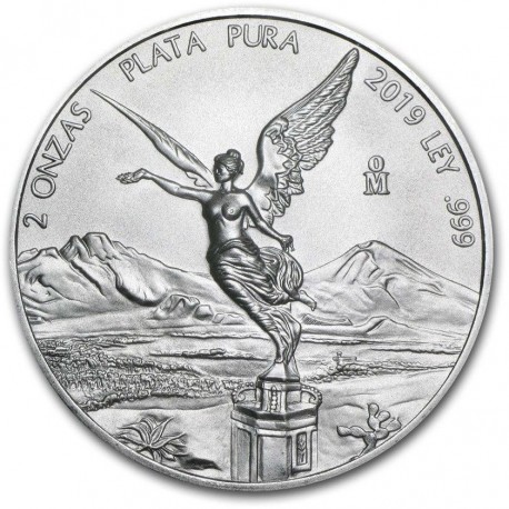 MEXICO 2 oz silver LIBERTAD 2019 Reverse Proof