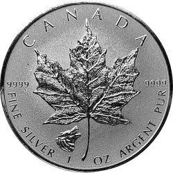 Canada 1 oz silver MAPLE LEAF 2016 PRIVY WOLF bu $5