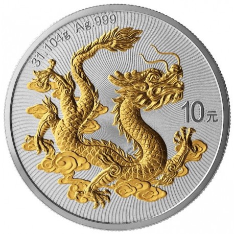 CHINA 1 oz silver CHINA DRAGON 2026 BU 10 CHY 2nd of the series 