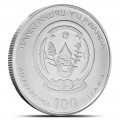 1 oz Platinum RWANDA LUNAR OX 2021 bu Amafranga 100