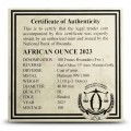 1 oz Platinum RWANDA LUNAR OX 2021 bu Amafranga 100