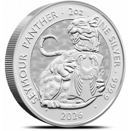 UK 2 oz silver Tudor Beasts SEYMOUR PANTHER 2026 BU £5