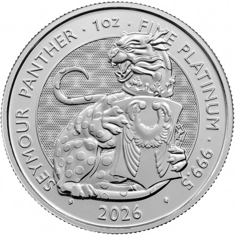 1 oz PLATINUM Tudor Beast The SEYMOUR PANTHER 2026 $100 BU
