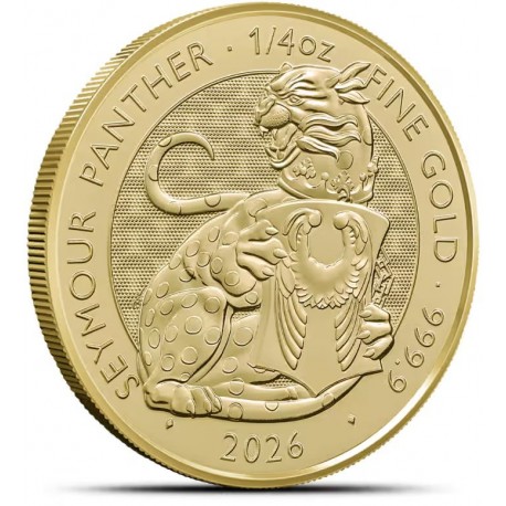 U.K. 1/4 oz gold TUDOR BEASTS The SEYMOUR PANTHER 2026 BU £25