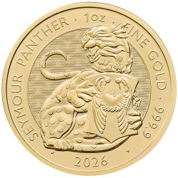 UK 1 oz gold TUDOR BEASTS 2025 TUDOR PANTHER £100 bu