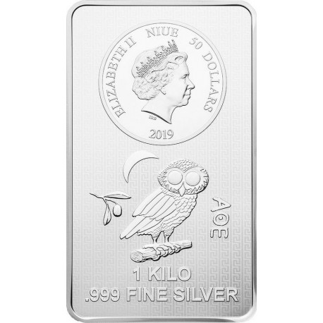 SILVER BAR 1 KILO ATHENIAN OWL