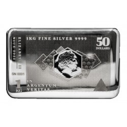 Niue 1 KILO SILVER NOTE BAR $50 BU 2023 Unique Serial Number