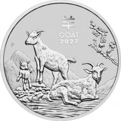 PM Lunar 3 GOAT 1 kilo silver 2027 BU $30 Australia