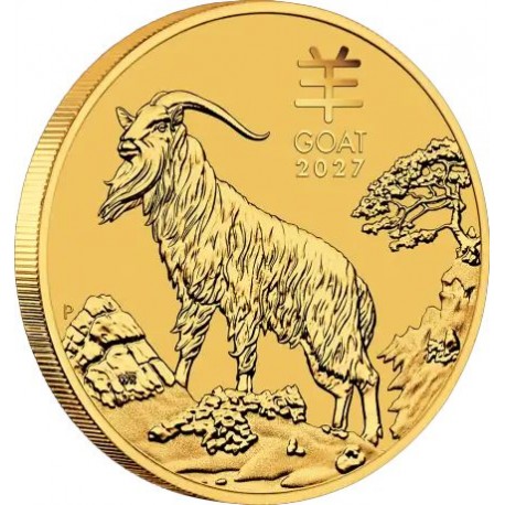PM Lunar 3 GOAT 1 oz GOLD 2027 BU $100 Australia