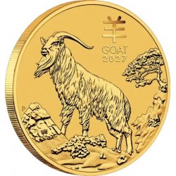 PM Lunar 3 GOLD 1/4 oz GOAT 2027 BU $25 Australia