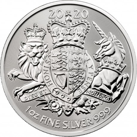 U.K. 1 oz silver The ROYAL ARMS 2020 £2