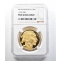 1 oz GOLD AMERICAN BUFFALO 2010 PCGS MS-70 FS $50