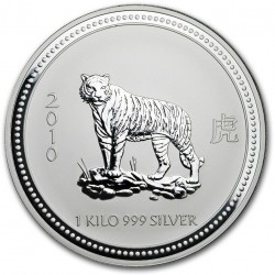 1 kilo silver Lunar 1 TIGER 2010 $30 BU 2007