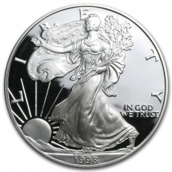 1 oz silver U.S. Silver EAGLE 1989 $1 Proof in Capsule