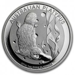 1 oz PLATINIUM PLATINUM PLATYPUS $100