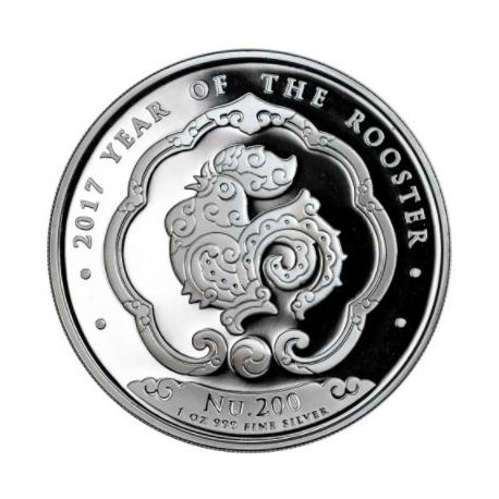 1 oz silver KINGDOM OF BHUTAN 2017 Rooster