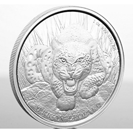 1 oz silver Ghana LEOPARD 2017