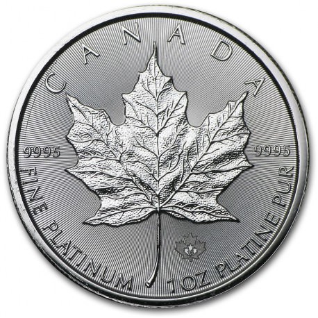 1 oz PLATINIUM PLATINUM MAPLE LEAF $50