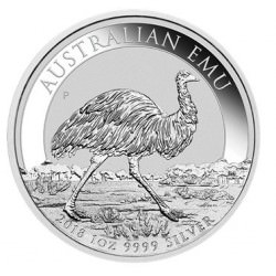 Perth Mint 1 oz silver EMU 2018 bu $1