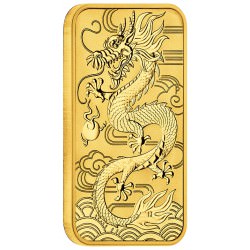 Perth Mint 1 oz RECTANGLE DRAGON BAR 2018 GOLD