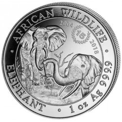 1 oz silver SOMALIA ELEPHANT 2018 ANNIVERSARY