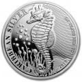 1 oz silver Caribbean Seahorse 2018 Barbaros