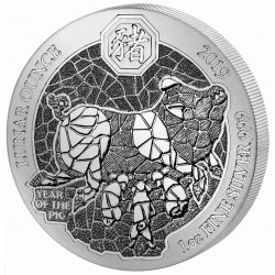 1 oz SILVER RWANDA PIG 2019
