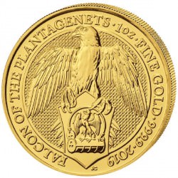 1 oz gold QUEEN'S BEAST 2019 The FALCON of the Plantagenets