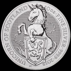 10 oz silver Queen's Beast 2019 UNICORN -