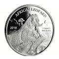 1 oz silver 5 CEDIS Ghana LEOPARD 2017