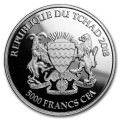 1 oz silver Mandala Rhino 2018 Chad 5000 CFA