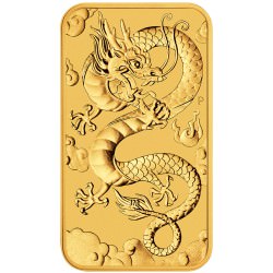 Perth Mint 1 oz RECTANGLE DRAGON $100 BAR 2019 GOLD