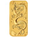 Perth Mint 1 oz RECTANGLE DRAGON $100 BAR 2019 GOLD