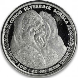 1 oz silver GORILLA CONGO 2019