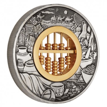 Good Luck Rotating Charm 2018 1oz Silver Antiqued Coin