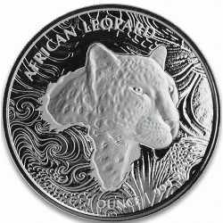 1 oz silver 5 CEDIS Ghana LEOPARD 2019