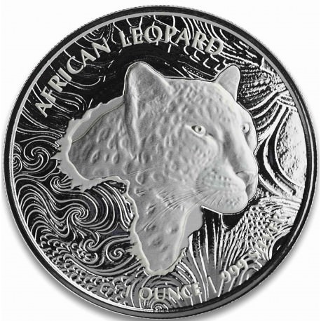 1 oz silver 5 CEDIS Ghana LEOPARD 2019