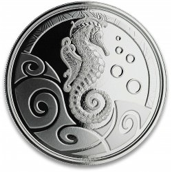 1 oz silver Samoan Seahorse 2018