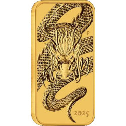 Perth Mint 1 oz RECTANGLE DRAGON $100 BAR 2024 GOLD
