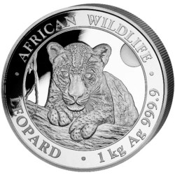 1 kilo silver SOMALIA LEOPARD 2024 Shillings 2 000