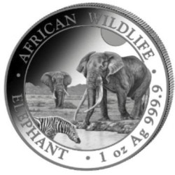 1 oz silver SOMALIA ELEPHANT 2025 Shillings 100