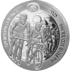 1 oz silver RWANDA SPORTSERIES 2025 CYCLING bu 