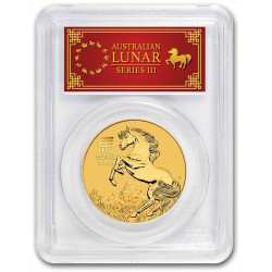 PM Lunar 3 HORSE 1 oz GOLD 2026 BU $100 PCGS MS-70 Australia