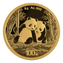 Gold CHINA PANDA 3 GR 2025 Yuan 50