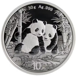30 GR SILVER PANDA 2025 Yuan 10 bu