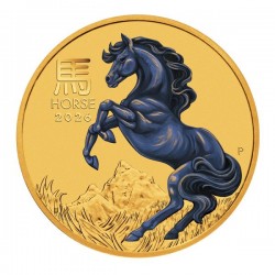PM GOLD 1/10 oz Lunar 3 HORSE 2026 BU COLOURED $10 Australia